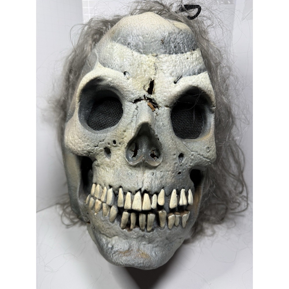 Vintage Paper Magic Group Gray Zombie Dead Skull Mask Halloween 1990s H036